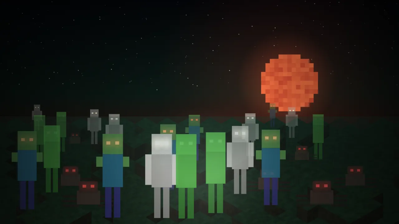 Ilustración de MobMayhem en Minecraft
